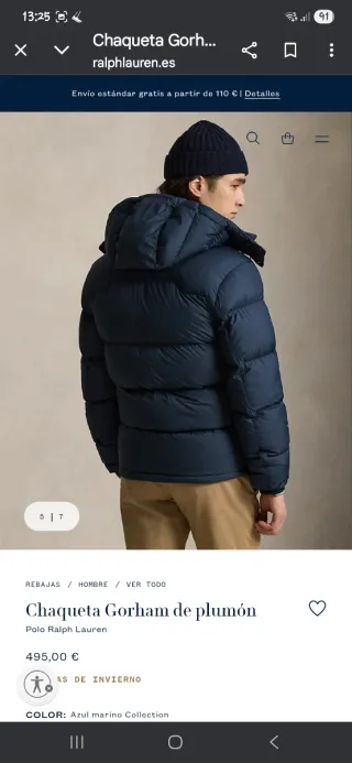 Chaquetón con capucha, de plumón a estrenar.