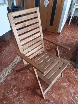 Banqueta plegable madera bambú Ikea