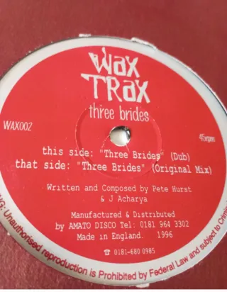 Wax Trax Three Brides 12 Vinilo Dance Electro