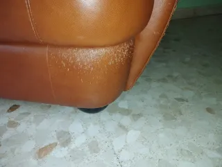 Sofá de piel marrón 2 plazas