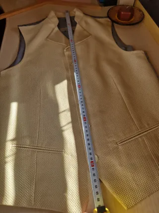 Chaleco de vestir Florentino beige/dorado