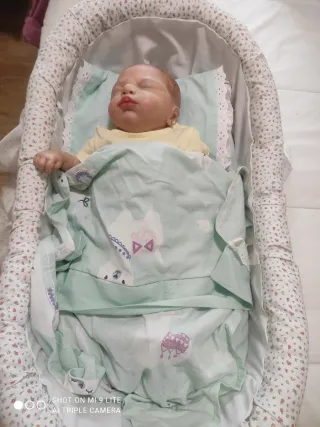 Capazo muñecas mimbre con funda