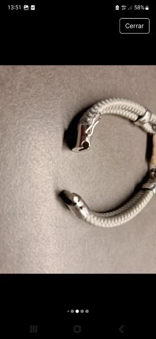 Pulsera tejido trenzado y piedra cultivada.