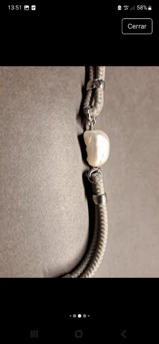Pulsera tejido trenzado y piedra cultivada.