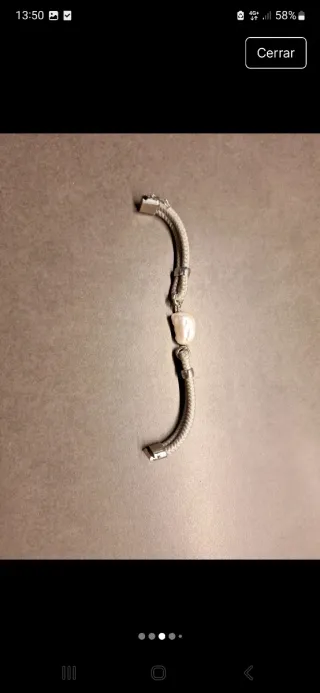 Pulsera tejido trenzado y piedra cultivada.