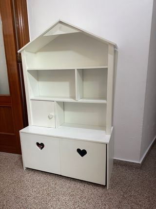 Estantería infantil casita blanca