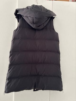 Chaleco largo acolchado negro