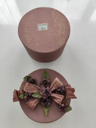 Caja joyero decorativa morada y verde