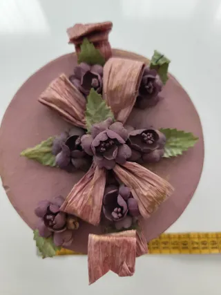 Caja joyero decorativa morada y verde