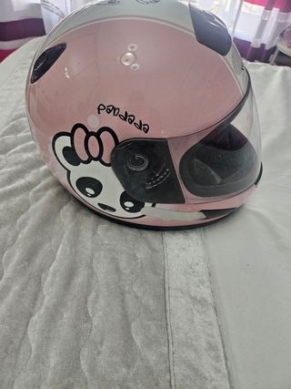 Casco Moto Rosa Talla XS