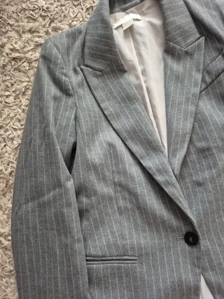 Blazer gessato grigio