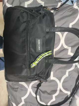 Bolso Bimba y Lola Negro Asas y Bandolera, imitaci