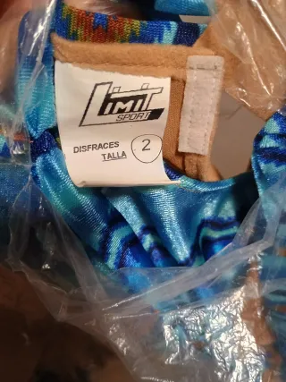 Disfraz India con flecos y pañuelo