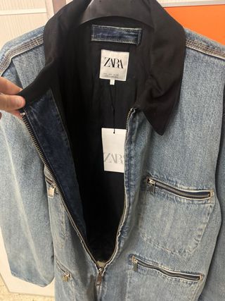 Chaqueta Denim Zara Hombre Nueva Talla L