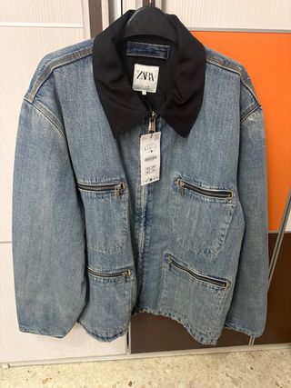 Chaqueta Denim Zara Hombre Nueva Talla L