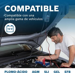 Bosch Cargador de Batería para Coche C10, 3,5 Ampe