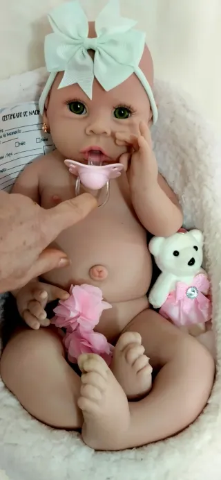 Bebé Reborn Silicona Completa 51 cm