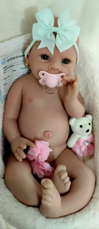 Bebé Reborn Silicona Completa 51 cm