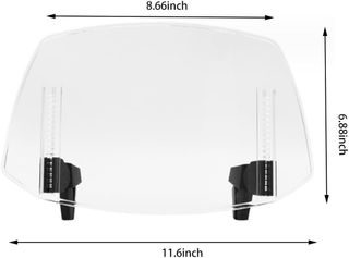 Shkalacar Extensión del parabrisa para moto, Defle