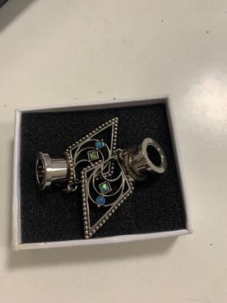 Pendientes de plata con gemas