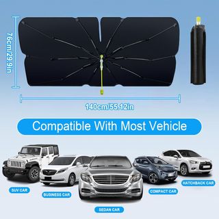 Parasol Coche Delantero, Parasol Paraguas Coche De