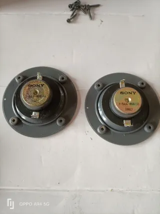 Tweeters Sony Grises y Plateados