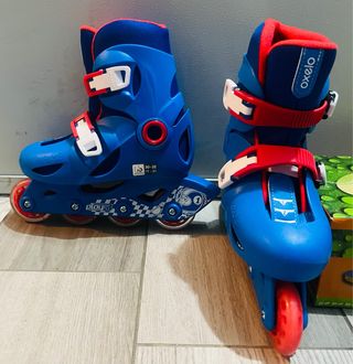 Roller bambino PLAY3 blu-rosso taglia 30-32