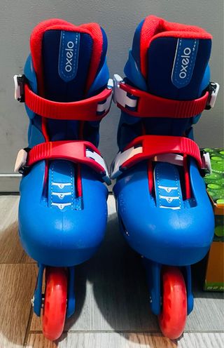 Roller bambino PLAY3 blu-rosso taglia 30-32