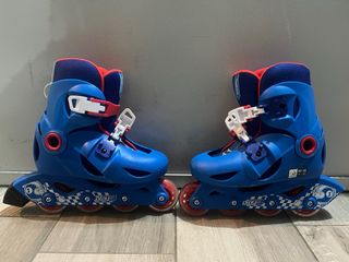Roller bambino PLAY3 blu-rosso taglia 30-32