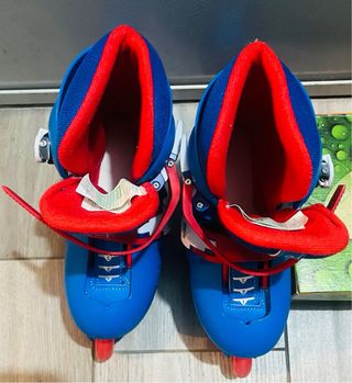 Roller bambino PLAY3 blu-rosso taglia 30-32