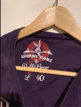 Camiseta Pull and Bear Morada Talla L