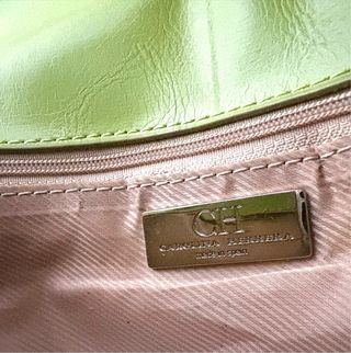 Bolso Carolina Herrera CH Oro y Verde