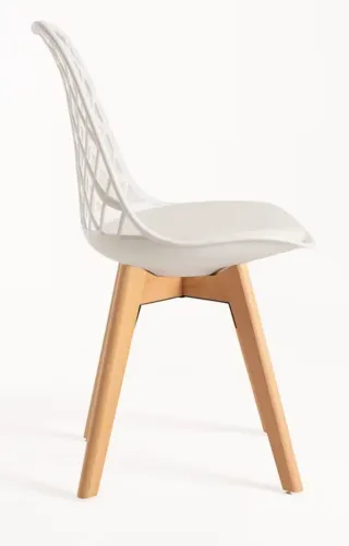 2 sillas blancas y madera. Nuevas sin estrenar