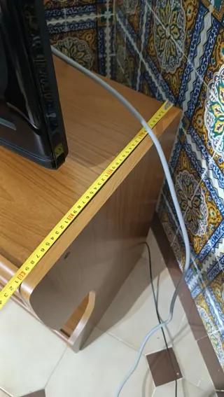 Mesa TV Madera y Cristal