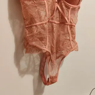Body sujetador encaje rosa mujer