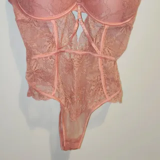 Body sujetador encaje rosa mujer