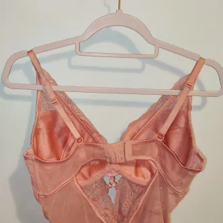 Body sujetador encaje rosa mujer