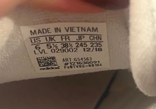 Zapatillas Adidas Mujer Talla 38.5 Blancas