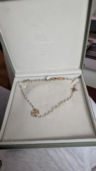 Collar Cruz Plata Perlas majorica