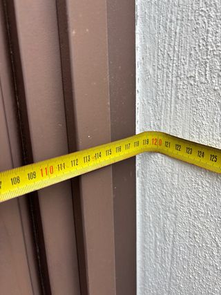 Puerta doble aluminio marrón