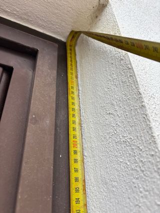 Puerta doble aluminio marrón