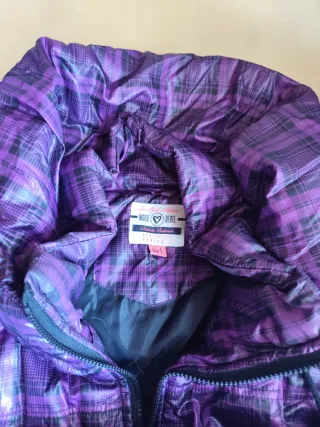 Cazadora Bomber Morada a Cuadros