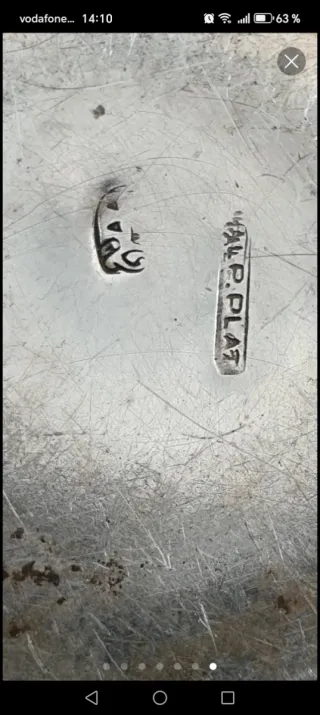 Cenicero antiguo de plata 925