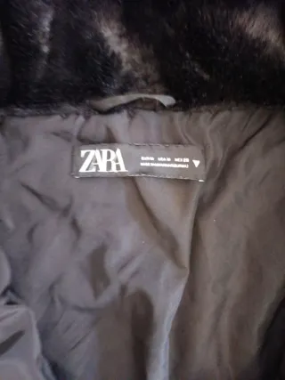 Abrigo Zara Mujer Talla M Negro