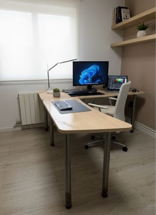 Muebles de oficina modulares madera, armarios-mesa