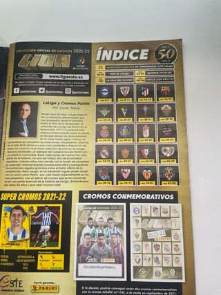 Álbum Cromos LaLiga 2021-22 Panini 50 aniversario