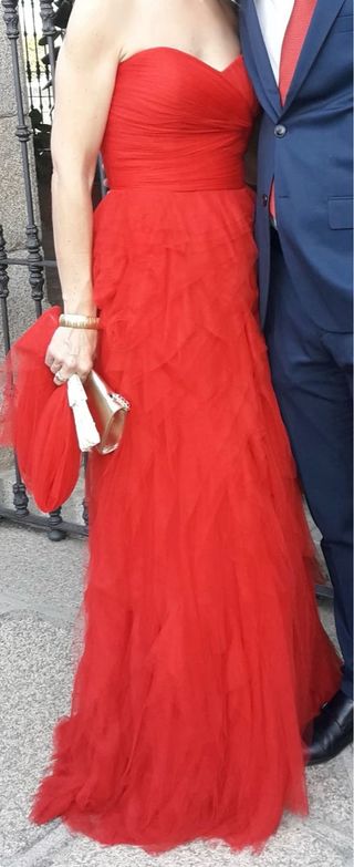 Vestido rojo tul ceremonia It's my party