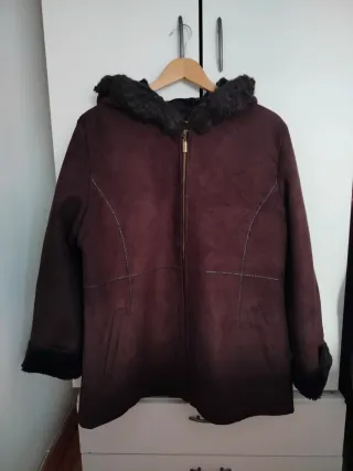 Chaquetón ante y terciopelo marrón