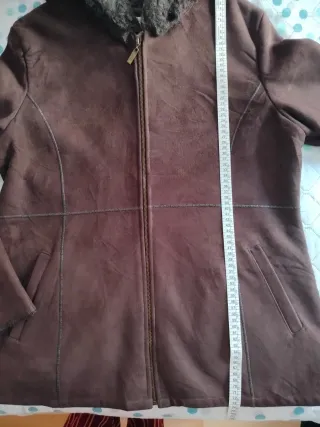 Chaquetón ante y terciopelo marrón