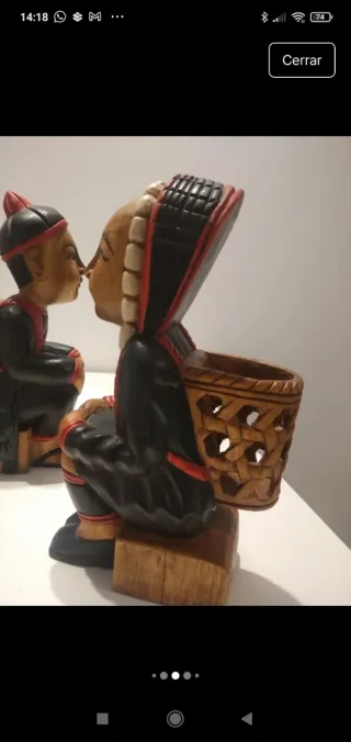 Figuras de madera sujeta-libros